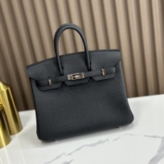 [正品버전] 에르메스 버킨백 은장 25cm [토고] [블랙]