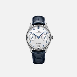 IWC 포르투기즈 부엉이 화이트다이얼 블루핸즈