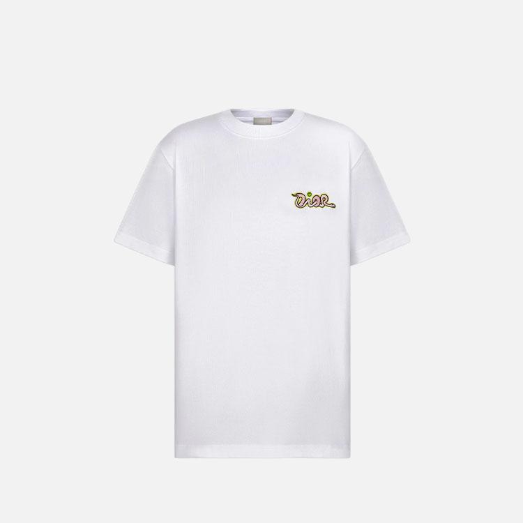 디올 DIOR AND KAWS 티셔츠, 캐주얼 핏 【매장-130만원대】