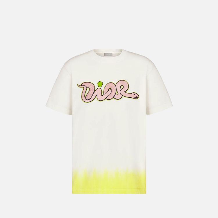 디올 DIOR AND KAWS 티셔츠, 캐주얼 핏 【매장-210만원대】