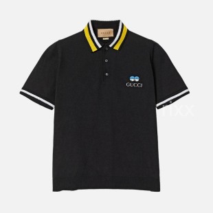 구찌 GUCCI 자수 울 폴로 셔츠 【매장-230만원대】