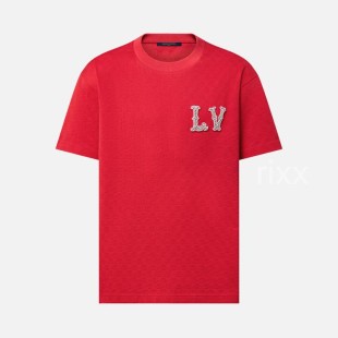 루이비통 코튼 피케 티셔츠 위드 엠브로이더드 LV 패치 【매장-180만원대】