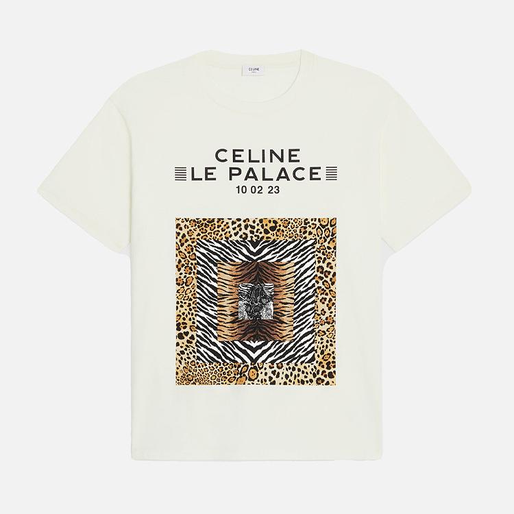 셀린느 LE PALACE 코튼 저지 루즈 반소매 티셔츠 【매장-110만원대】