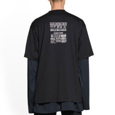 발렌시아가 블랙 앤 화이트 Care Label 미디엄 핏 티셔츠 【매장-100만원대】
S